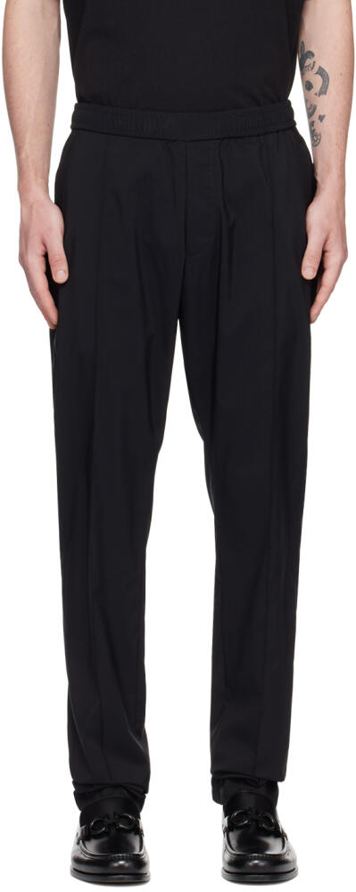 Emporio Armani Black Pinched Seam Trousers Cover