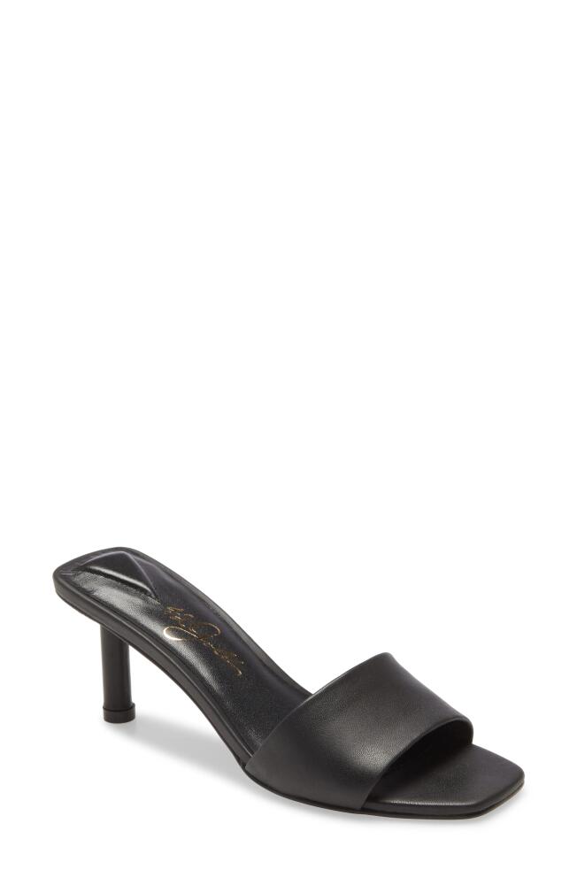 42 Gold Lilith Slide Sandal in Black Leather Cover