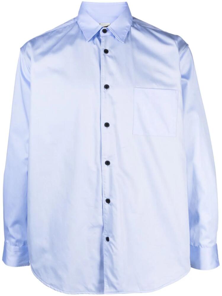 GR10K chest-pocket cotton shirt - Blue Cover