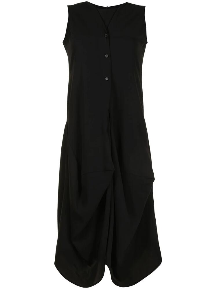 Goen.J draped sleeveless dress - Black Cover