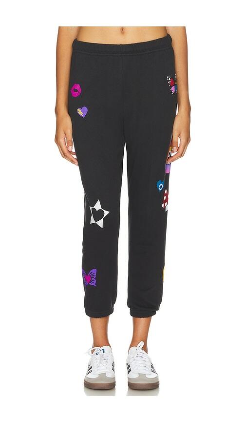 Lauren Moshi Alana Crop Sweatpant Designer Elements in Black Cover