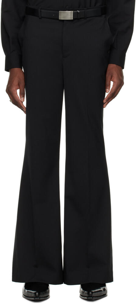 LU'U DAN Black Bellbottom Trousers Cover