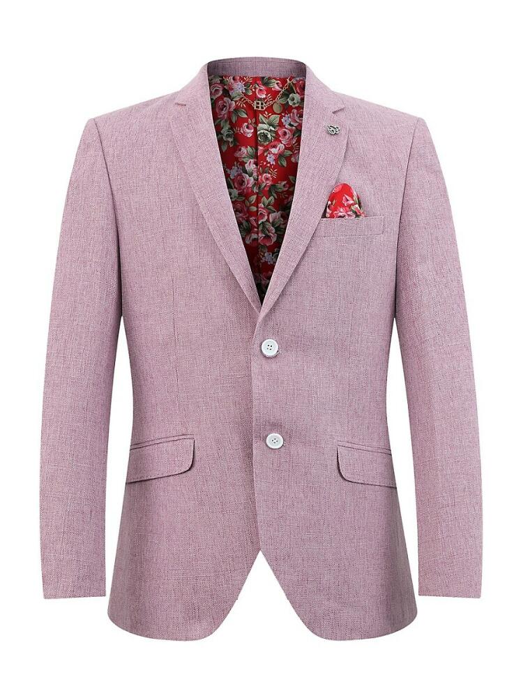 Elie Balleh Men's Slim Fit Crosshatch Sportcoat - Lavender Cover