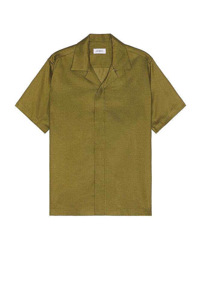 SATURDAYS NYC York Camp Collar Shirt in Green Cover