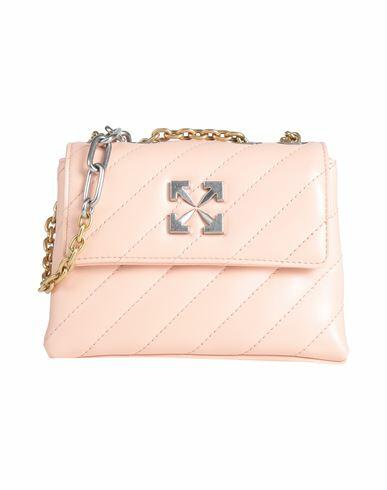 Off-white Woman Cross-body bag Light pink Soft Leather Cover