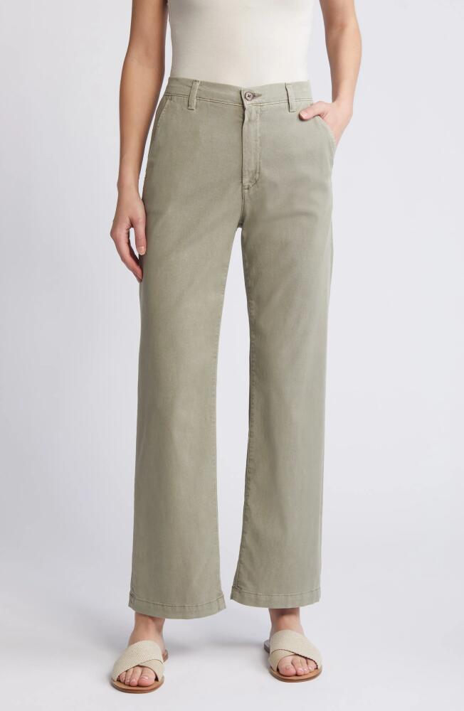 AG Caden Wide Leg Twill Pants in Sulfur Dried Parsley Cover