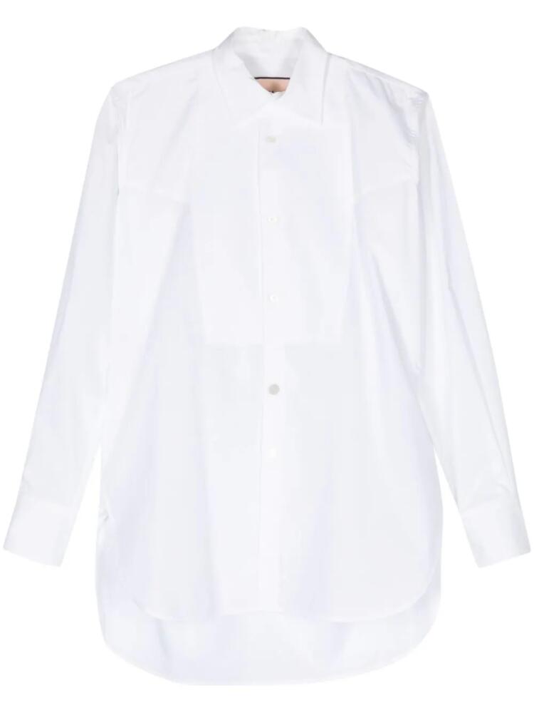 Plan C panel-detail poplin shirt - White Cover