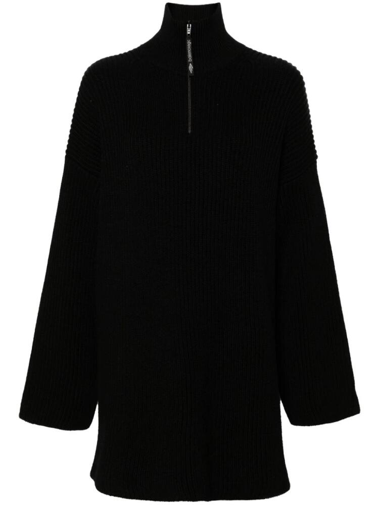 Balenciaga logo-appliqué ribbed jumper - Black Cover