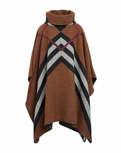 Burberry Woman Cape Brown Cashmere, Lambskin Cover