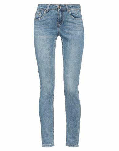 Take-two Woman Jeans Blue Cotton, Polyester, Viscose, Elastane Cover