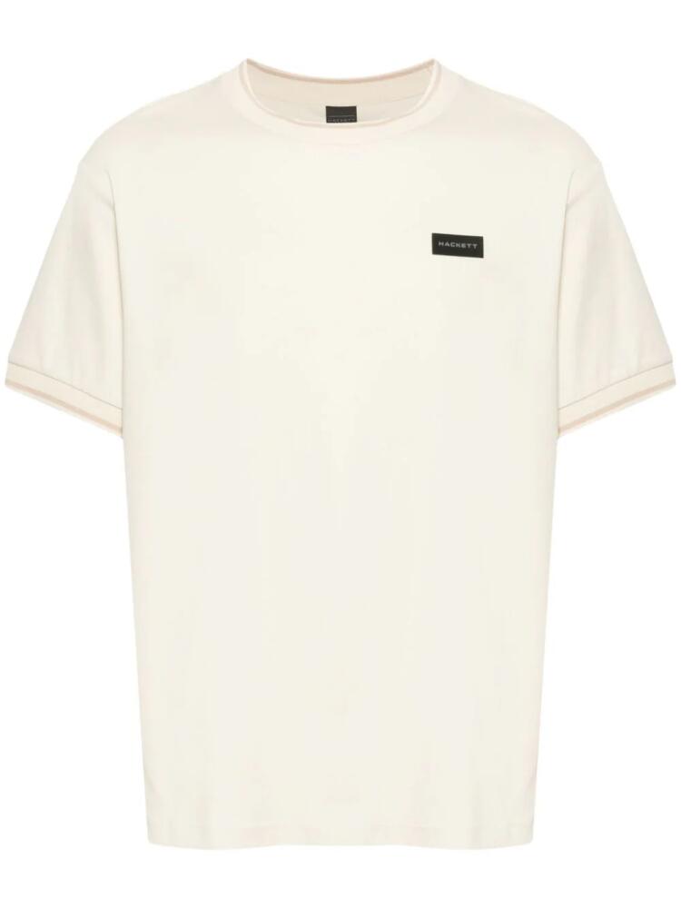 Hackett crew-neck cotton T-shirt - Neutrals Cover