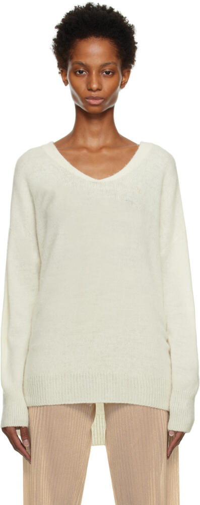 OUR LEGACY Off-White Big V-Neck Sweater Cover