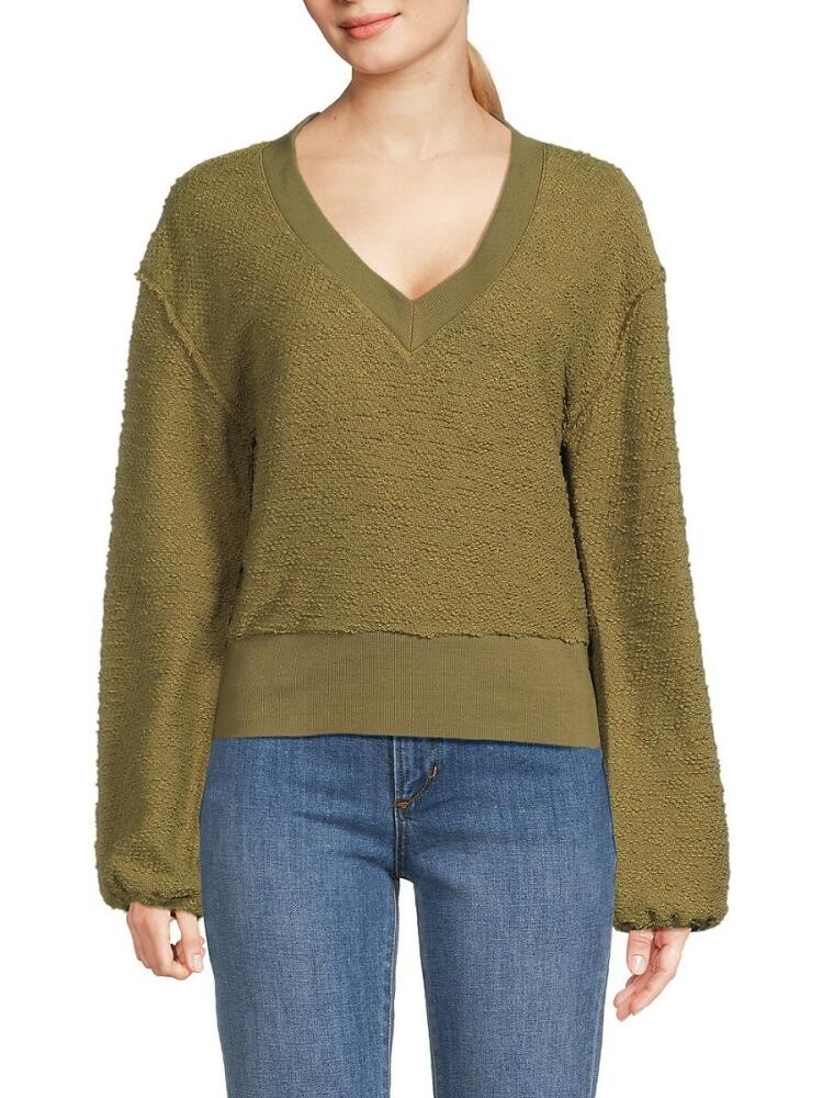 Joe's Jeans Women's The Carolyn Slub Knit Sweater - Burnt Olive Cover