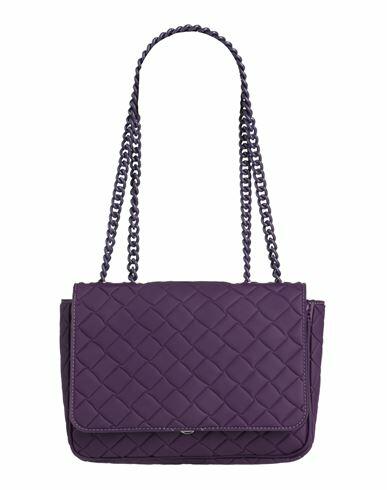 Gum Design Woman Shoulder bag Dark purple Recycled PVC Cover