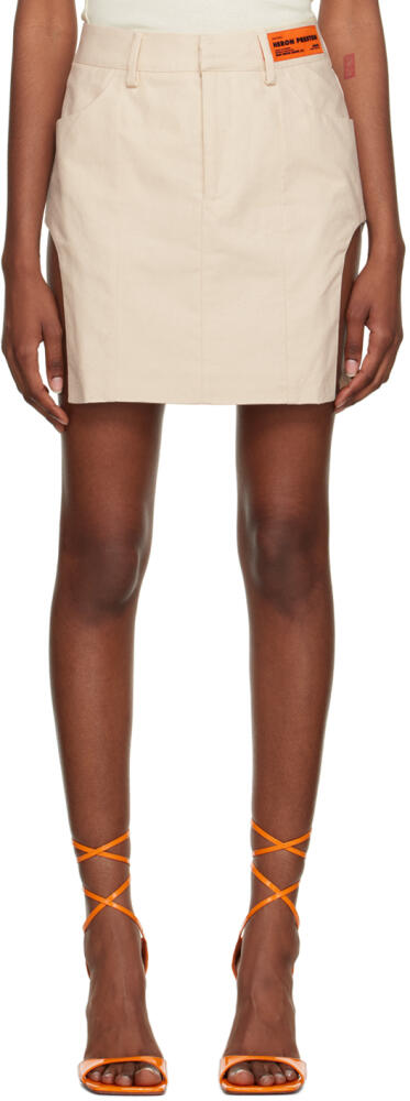 Heron Preston White Cutout Miniskirt Cover