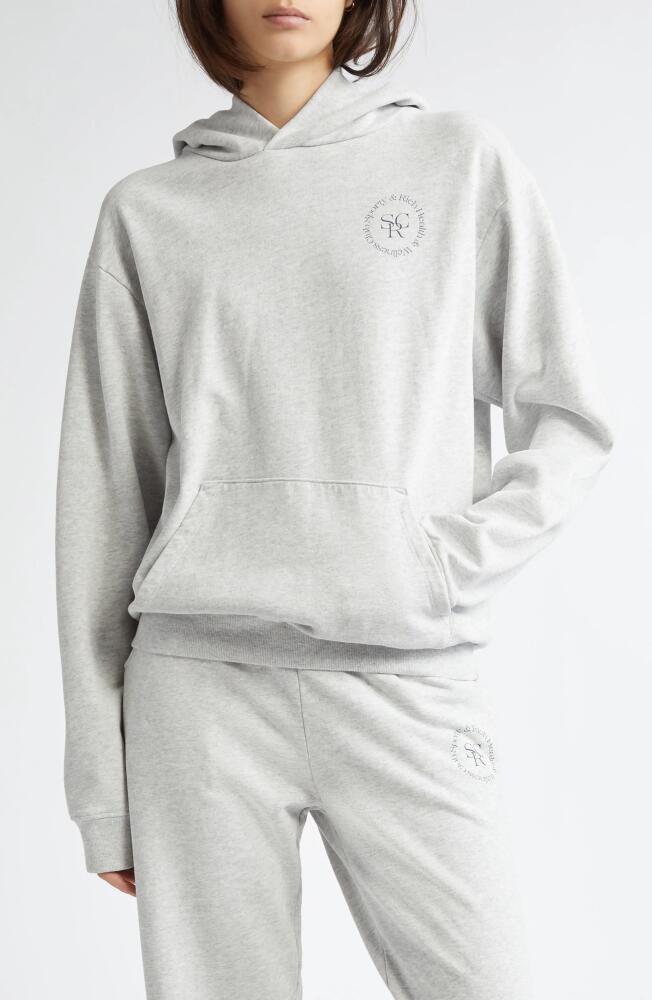 Sporty & Rich Wellness Club Cotton Blend Hoodie in Heather Gray Cover