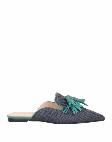 Giulia Neri Woman Mules & Clogs Navy blue Textile fibers Cover