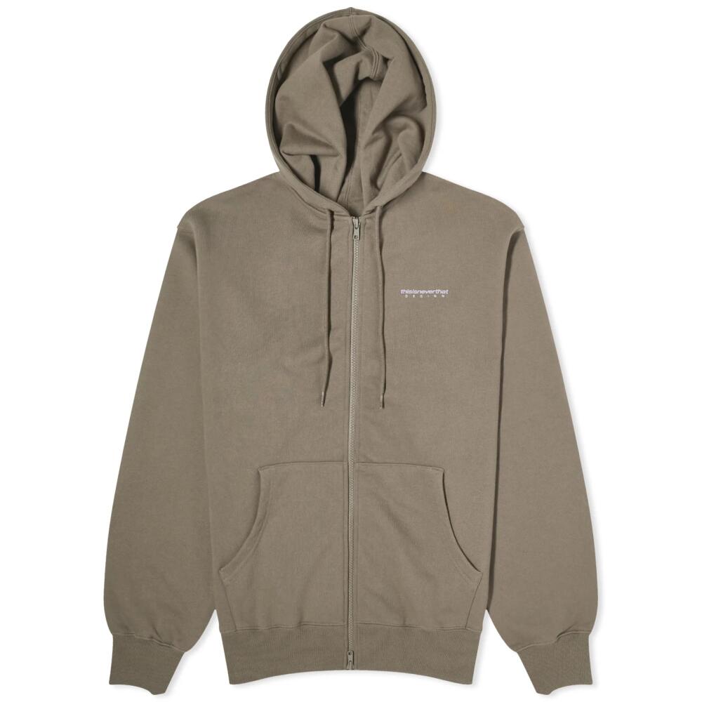 thisisneverthat Men's DSN-Logo Zip Popover Hoodie in Mocha Cover