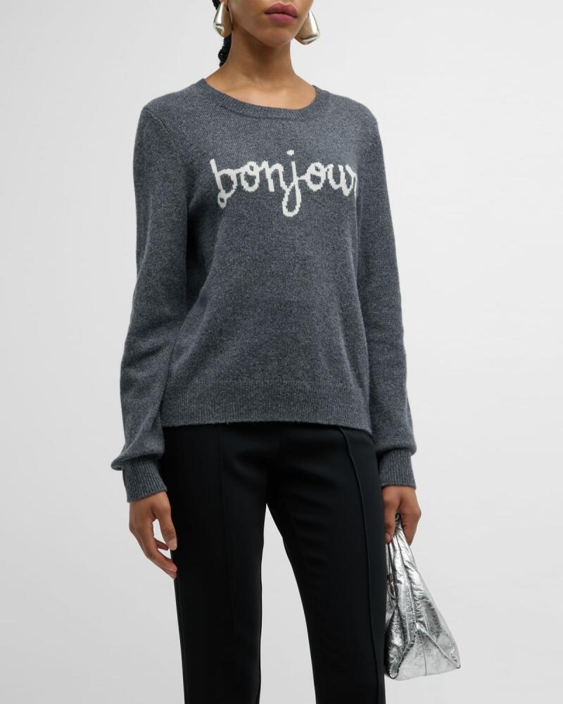 Cinq a Sept Bonjour Graphic Crewneck Sweater Cover