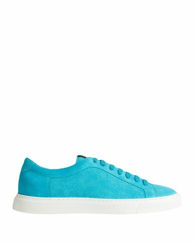 Dunhill Man Sneakers Turquoise Leather Cover