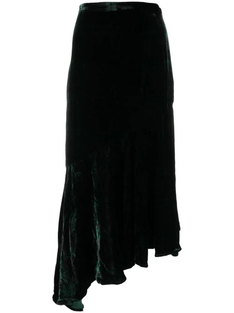 Polo Ralph Lauren asymmetric pleated midi skirt - Green Cover