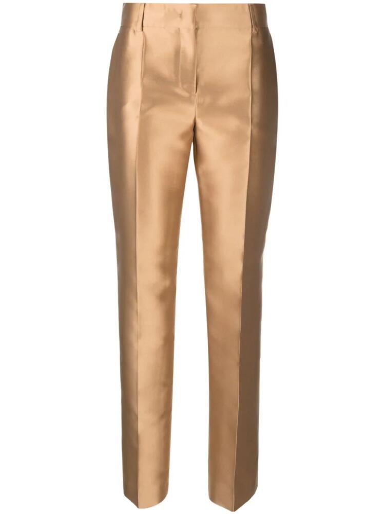 Alberta Ferretti Mikado mid-rise tailored trousers - Neutrals Cover