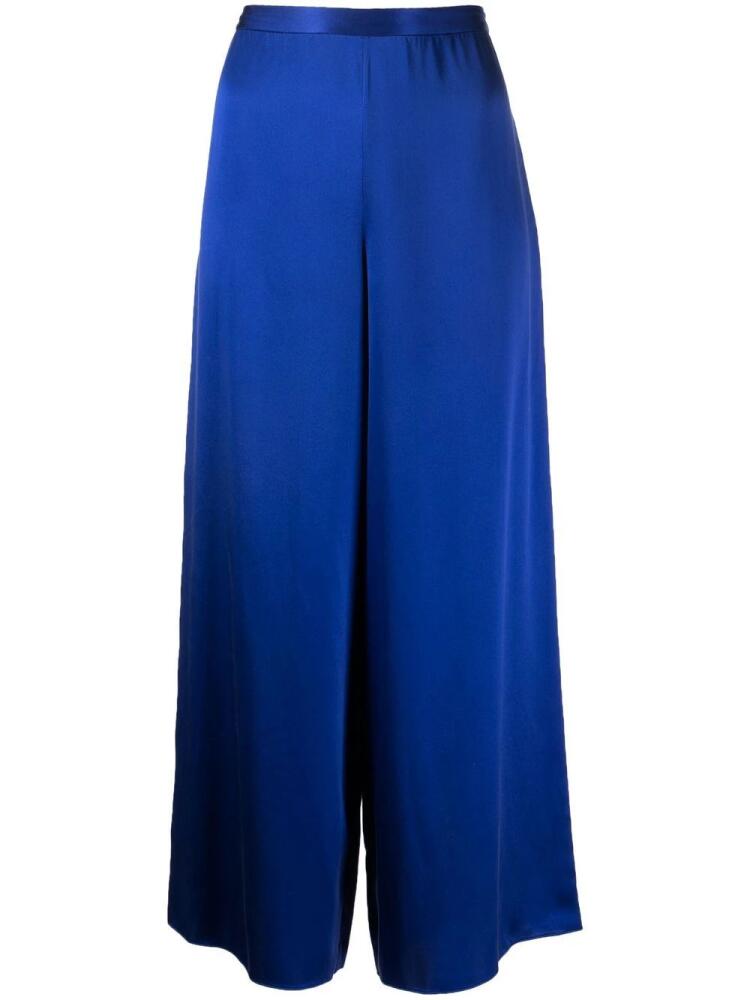 VOZ silk wide-leg trousers - Blue Cover