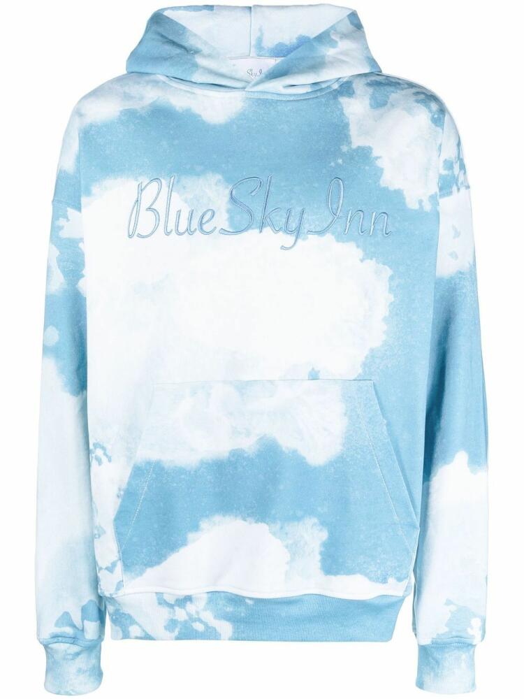 BLUE SKY INN logo-embroidered tie-dye hoodie Cover