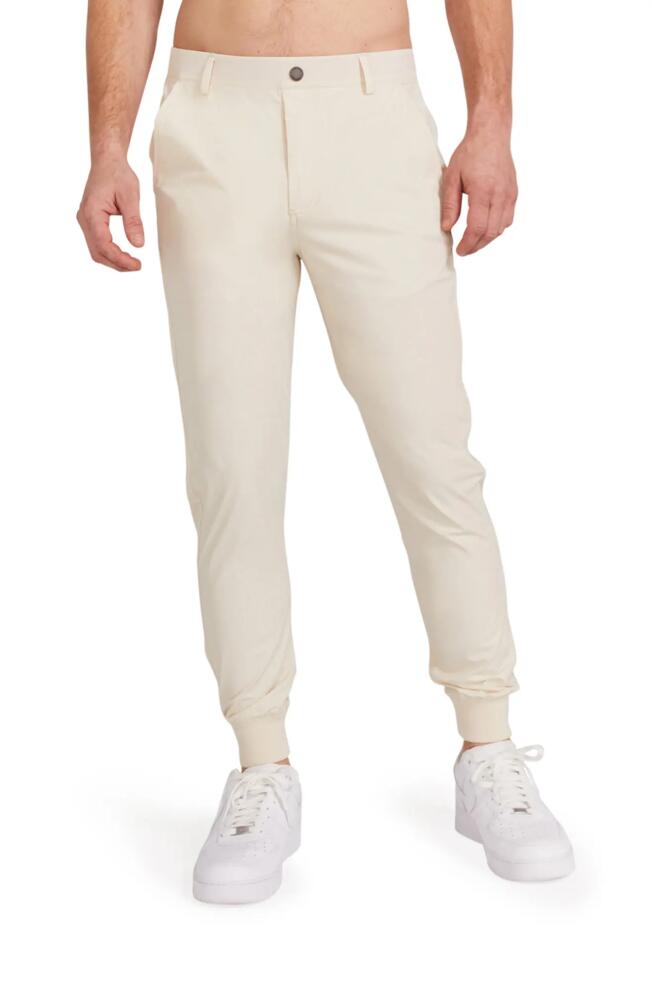 Redvanly Men's Halliday Pocket Golf Joggers in Oat Cover