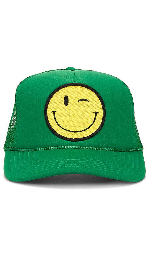 Friday Feelin Winky Hat in Green Cover