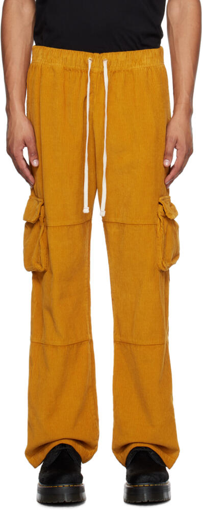 Les Tien Yellow Drawstring Cargo Pants Cover