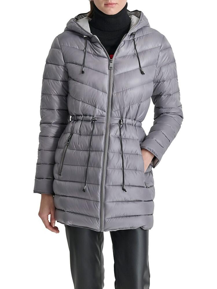 DKNY Women's Anorak Puffer Coat - Gunmetal Cover