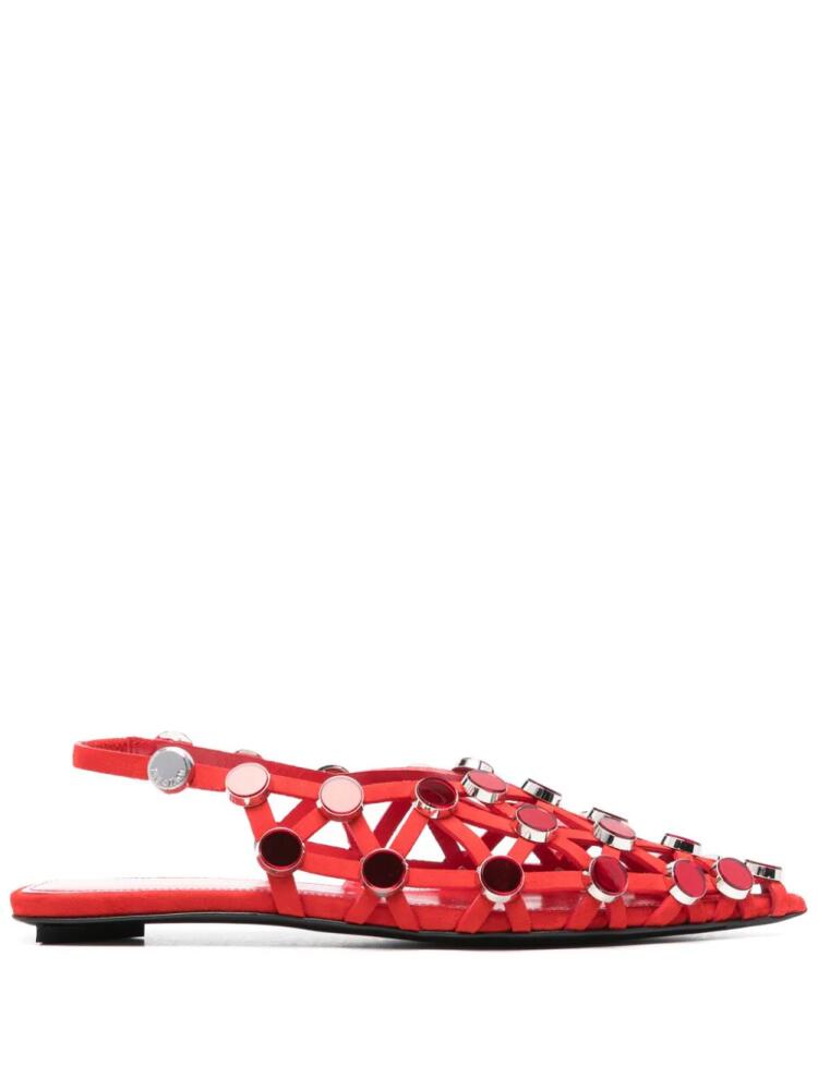 The Attico Grid ballet flats - Red Cover