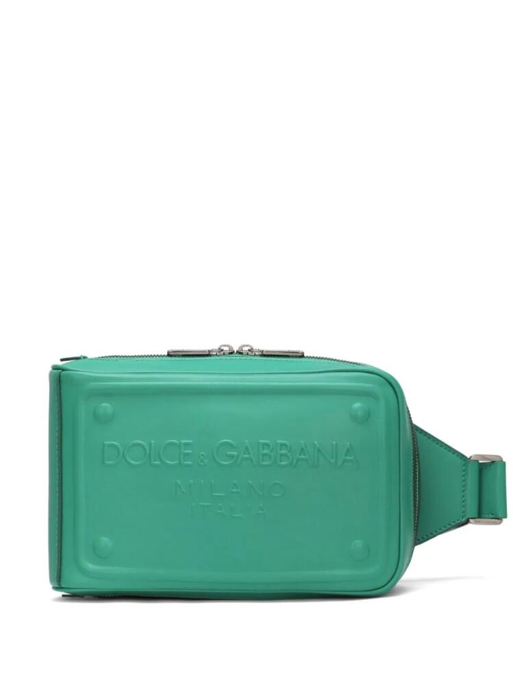 Dolce & Gabbana raised-logo belt bag - Green Cover