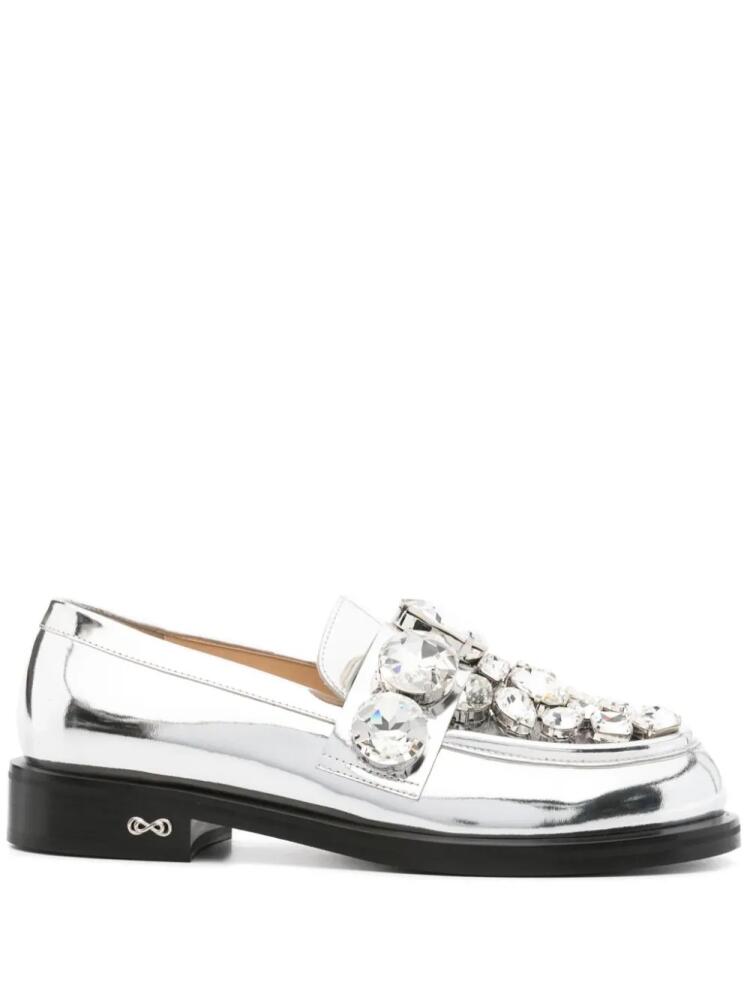 MACH & MACH crystal-embellished loafers - Silver Cover