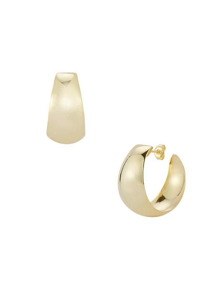 SPHERA MILANO Women's 14K Goldplated Sterling Silver Hoop Earrings Cover