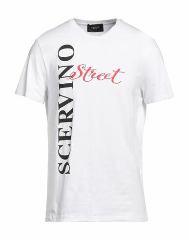 Scervino Man T-shirt White Viscose, Elastane Cover