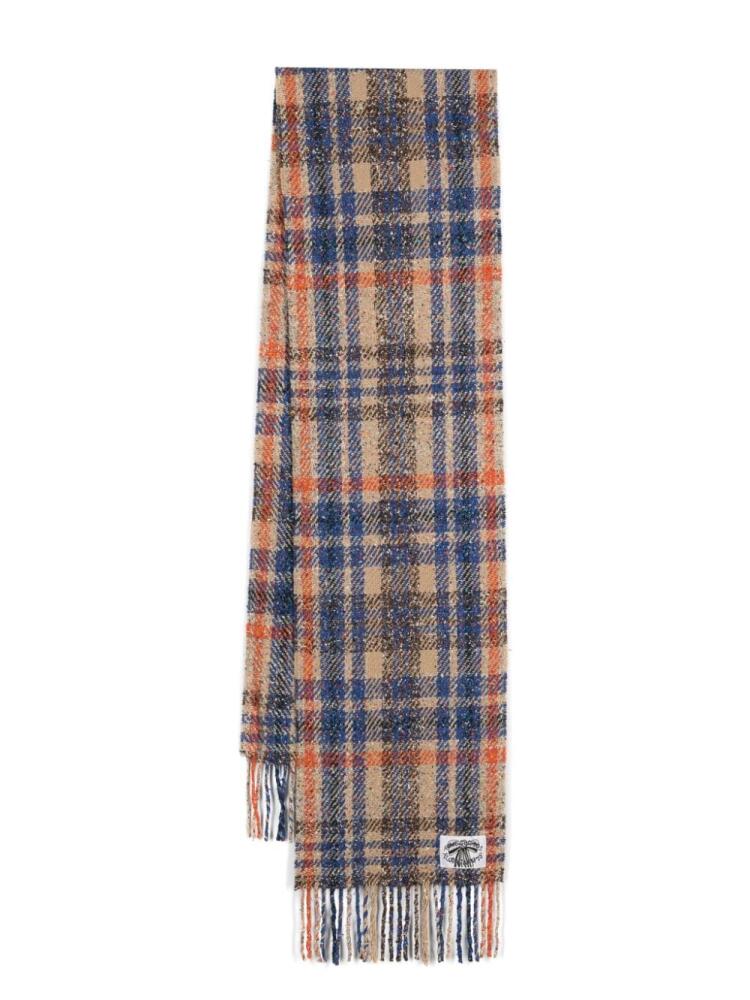 Acne Studios plaid fringe scarf - Neutrals Cover