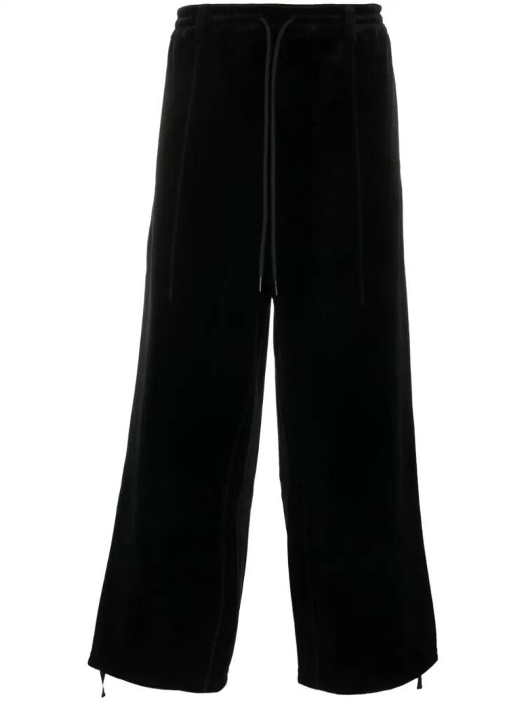 Y-3 velvet wide-leg trousers - Black Cover