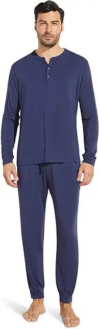 Eberjey Henry - The Long PJ Set (True Navy) Men's Pajama Sets Cover