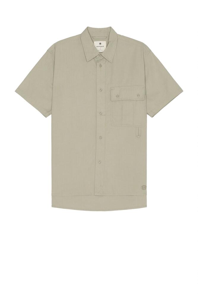 Snow Peak Takibi Light Ripstop Short Sleeve Shirt in Grey Cover