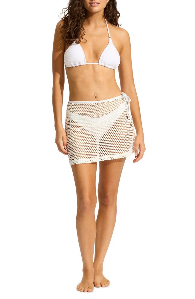 Seafolly Mesh Cover-Up Skirt in White Cover