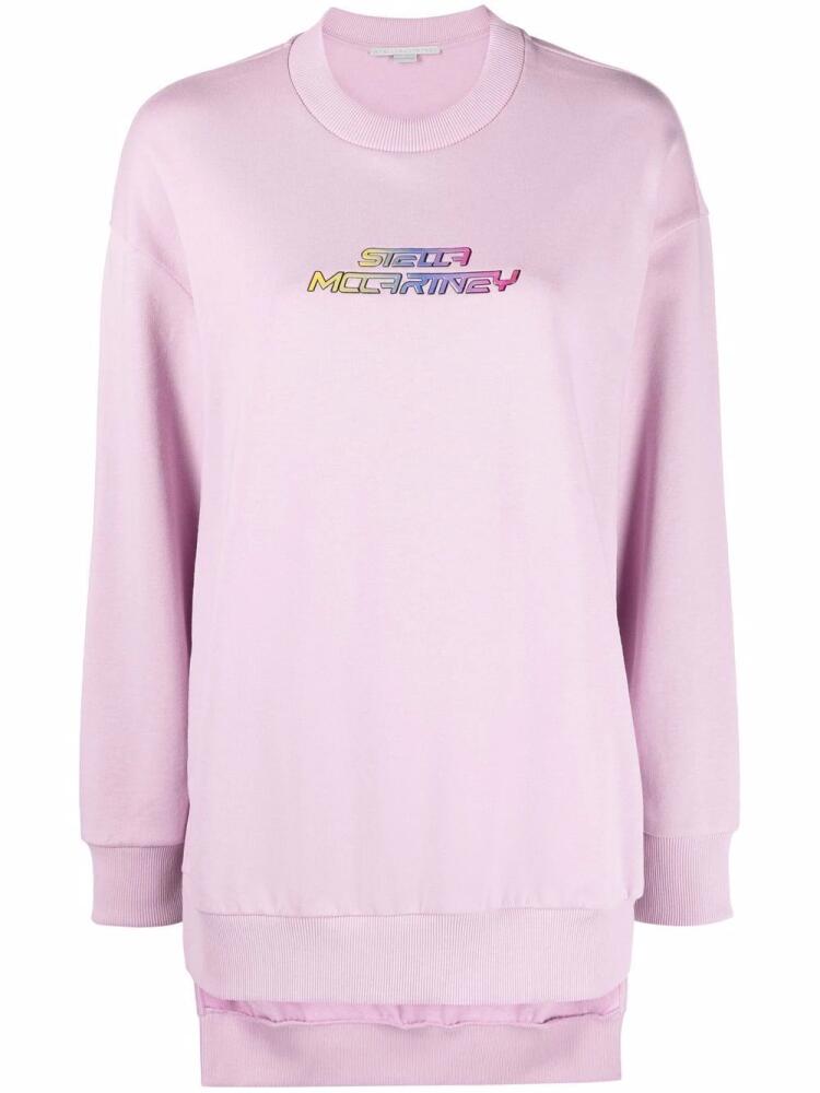 Stella McCartney logo-print side slit sweatshirt - Pink Cover