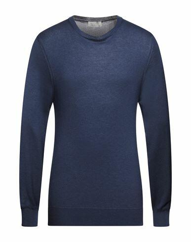 N. o.w. Andrea Rosati Cashmere Man Sweater Slate blue Viscose, Polyamide, Cashmere Cover