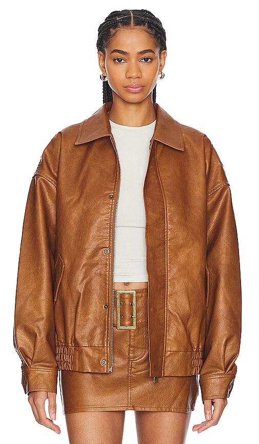 LIONESS Kenny Bomber in Tan Cover