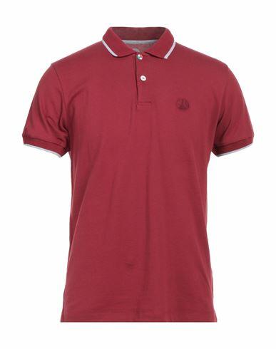 People Of Shibuya Man Polo shirt Burgundy Cotton, Elastane Cover