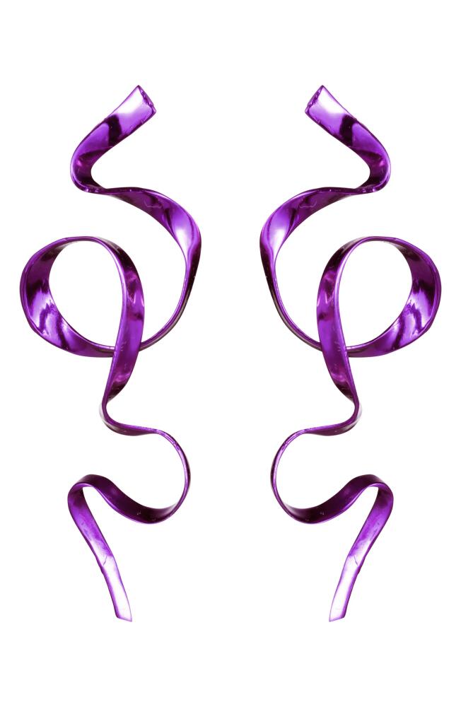 Sterling King Allegro Ribbon Drop Earrings in Violet Cover