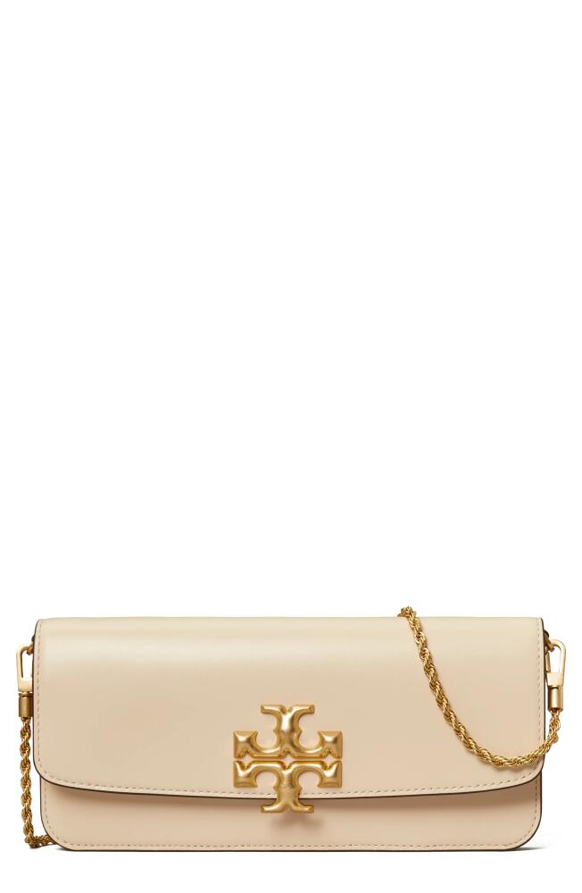 Tory Burch Eleanor Leather Clutch in New Cream Cover