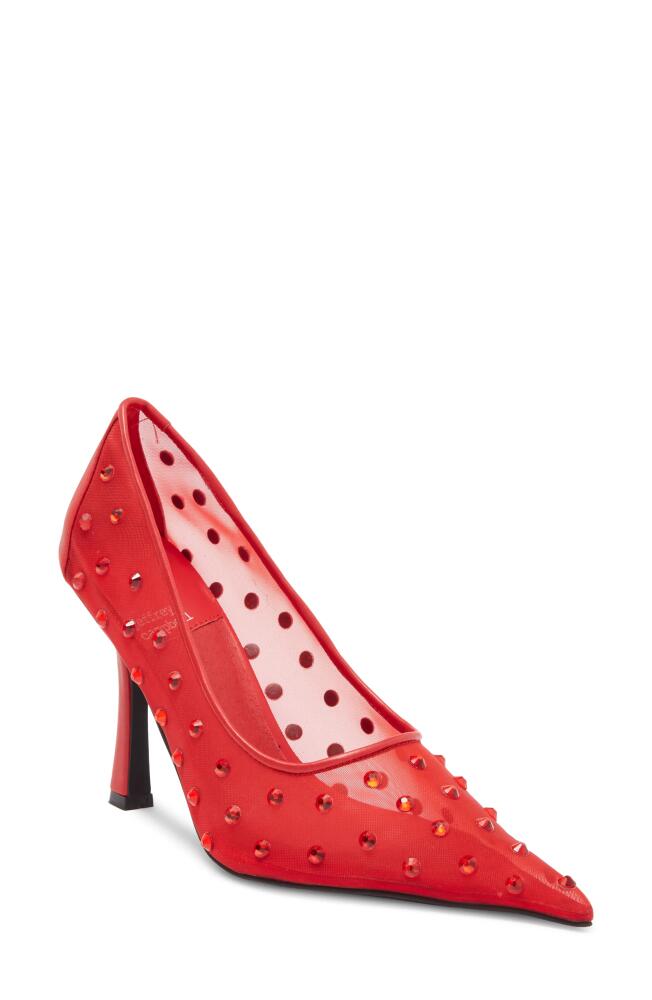 Jeffrey Campbell Genisi Pointed Toe Pump in Red Combo Cover