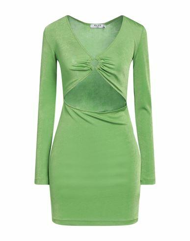 Na-kd Woman Mini dress Acid green Polyester, Elastane Cover